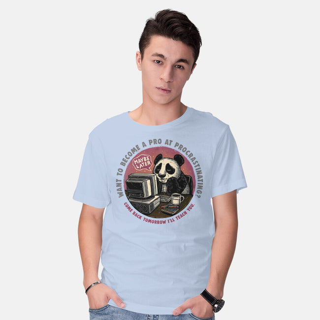 Become A Pro At Procrastinating-Mens-Basic-Tee-glitchygorilla