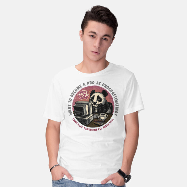 Become A Pro At Procrastinating-Mens-Basic-Tee-glitchygorilla