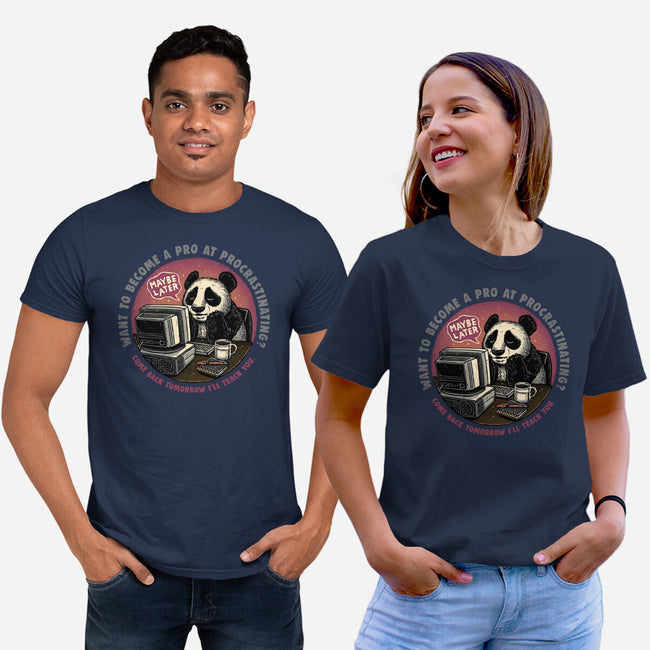 Become A Pro At Procrastinating-Unisex-Basic-Tee-glitchygorilla