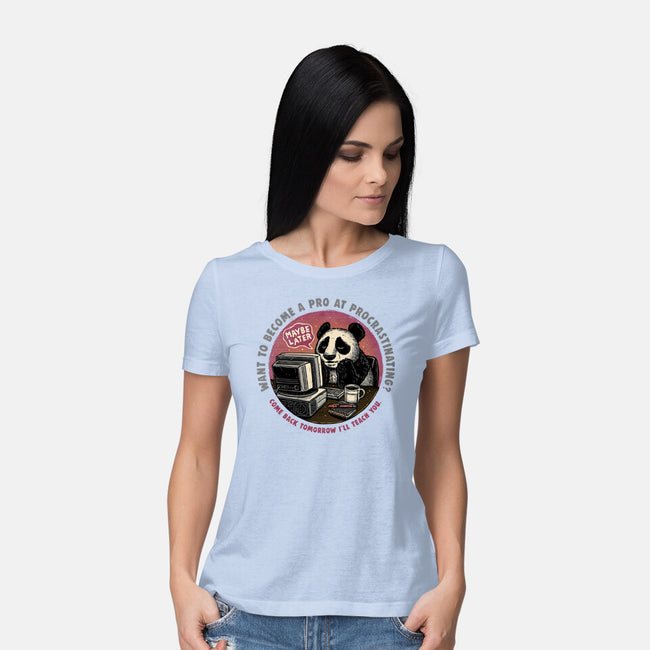 Become A Pro At Procrastinating-Womens-Basic-Tee-glitchygorilla