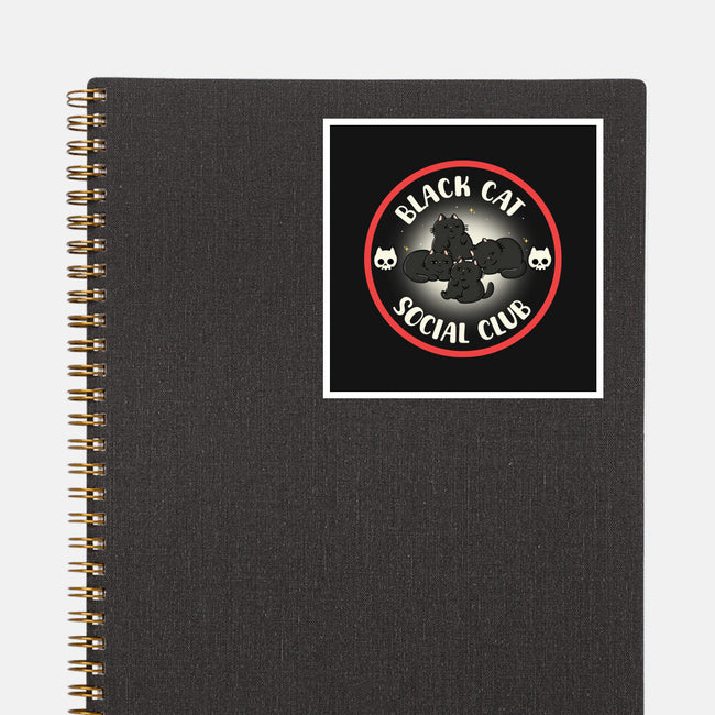 Black Cat Social Club-None-Glossy-Sticker-Freecheese