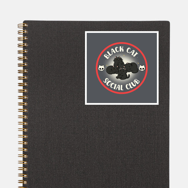 Black Cat Social Club-None-Glossy-Sticker-Freecheese