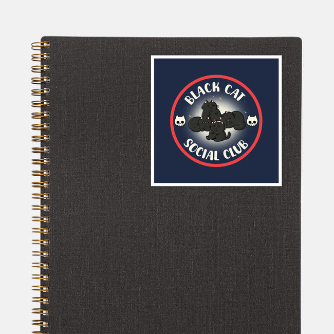 Black Cat Social Club-None-Glossy-Sticker-Freecheese