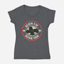 Black Cat Social Club-Womens-V-Neck-Tee-Freecheese