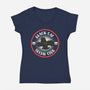 Black Cat Social Club-Womens-V-Neck-Tee-Freecheese