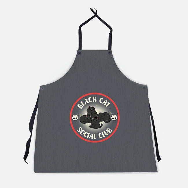 Black Cat Social Club-Unisex-Kitchen-Apron-Freecheese