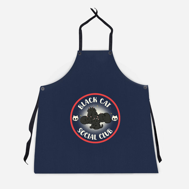 Black Cat Social Club-Unisex-Kitchen-Apron-Freecheese