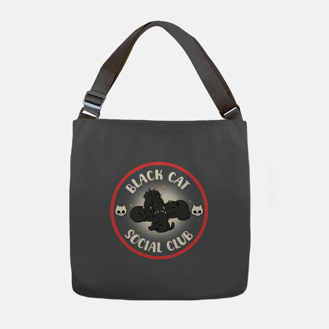 Black Cat Social Club-None-Adjustable Tote-Bag-Freecheese