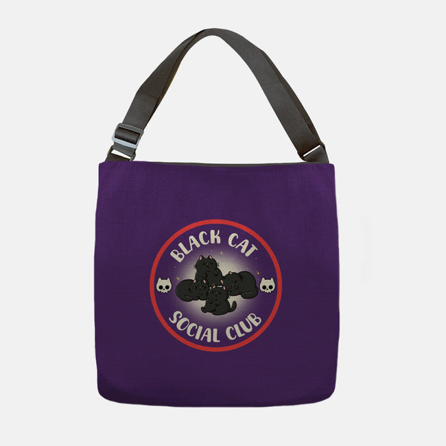 Black Cat Social Club-None-Adjustable Tote-Bag-Freecheese
