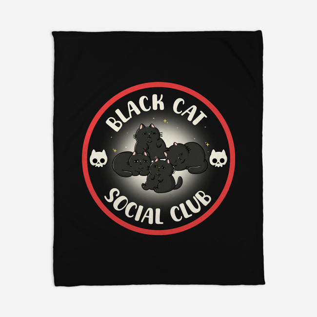 Black Cat Social Club-None-Fleece-Blanket-Freecheese