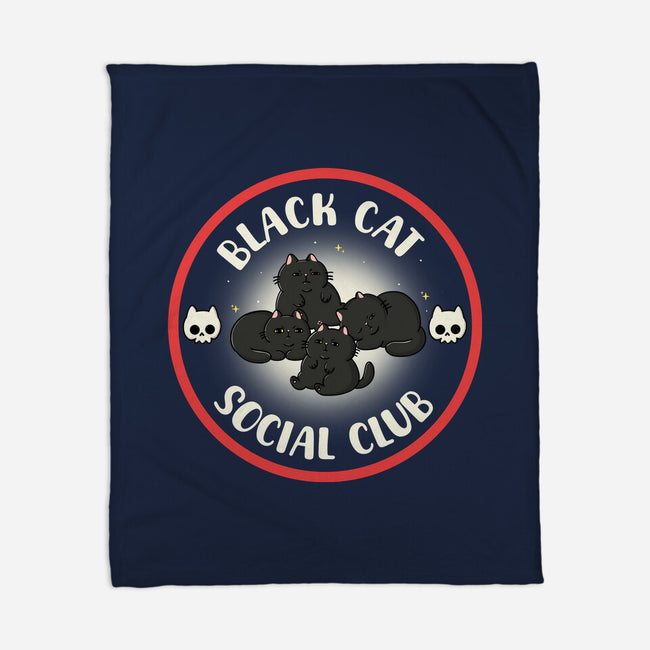 Black Cat Social Club-None-Fleece-Blanket-Freecheese