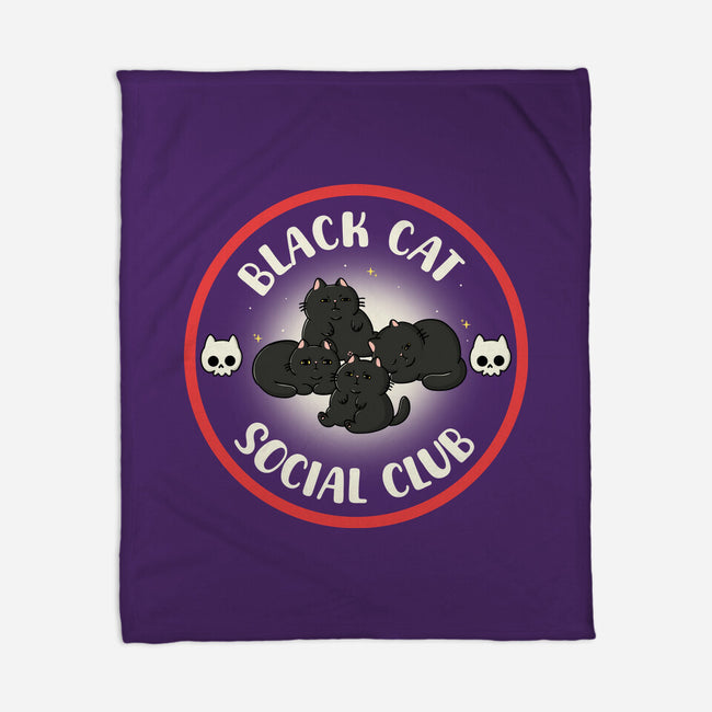 Black Cat Social Club-None-Fleece-Blanket-Freecheese