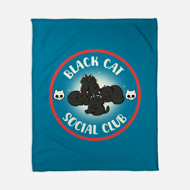 Black Cat Social Club-None-Fleece-Blanket-Freecheese