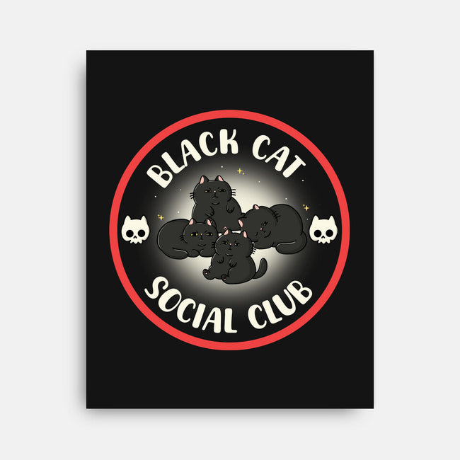 Black Cat Social Club-None-Stretched-Canvas-Freecheese