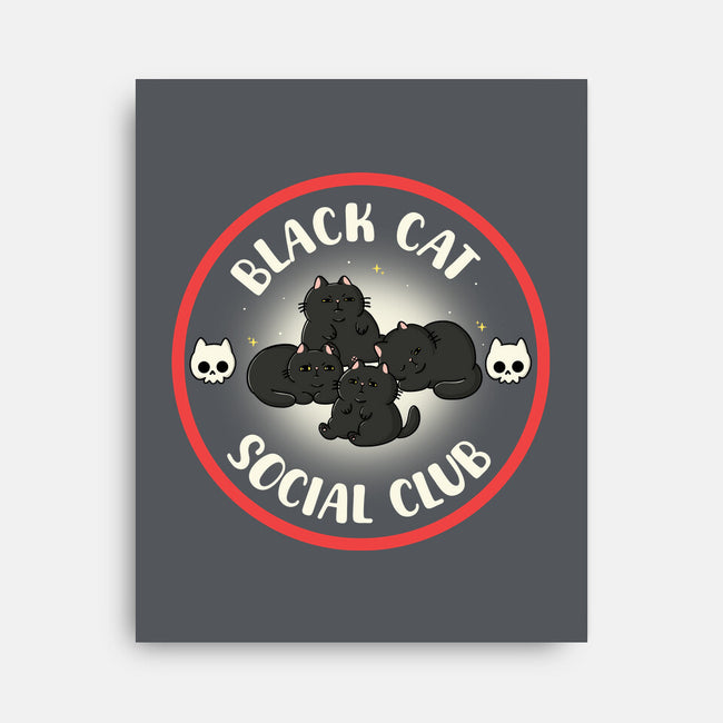 Black Cat Social Club-None-Stretched-Canvas-Freecheese