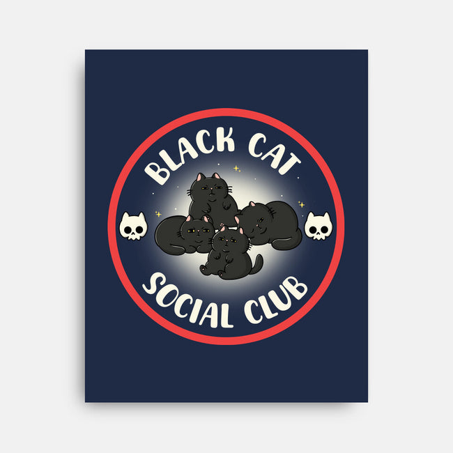 Black Cat Social Club-None-Stretched-Canvas-Freecheese