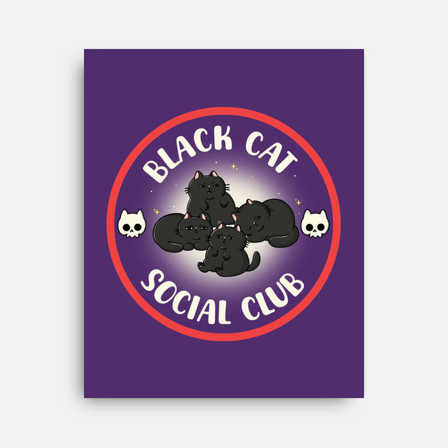 Black Cat Social Club-None-Stretched-Canvas-Freecheese