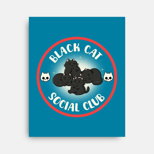 Black Cat Social Club-None-Stretched-Canvas-Freecheese