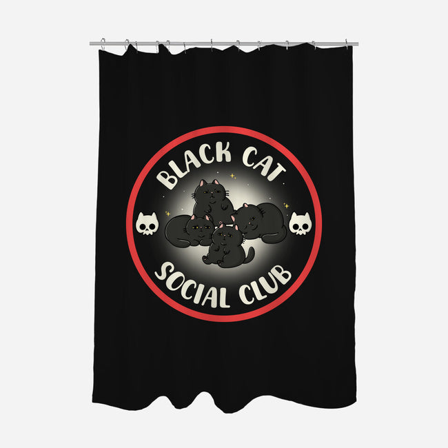 Black Cat Social Club-None-Polyester-Shower Curtain-Freecheese