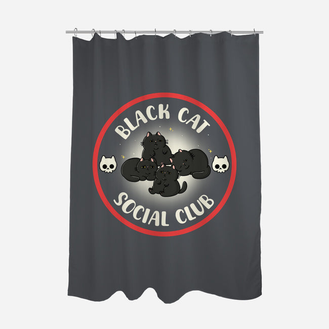 Black Cat Social Club-None-Polyester-Shower Curtain-Freecheese