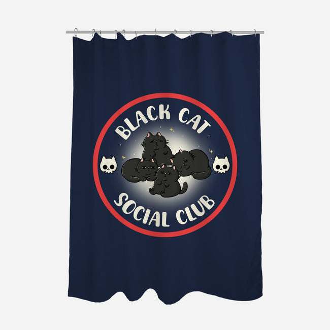 Black Cat Social Club-None-Polyester-Shower Curtain-Freecheese