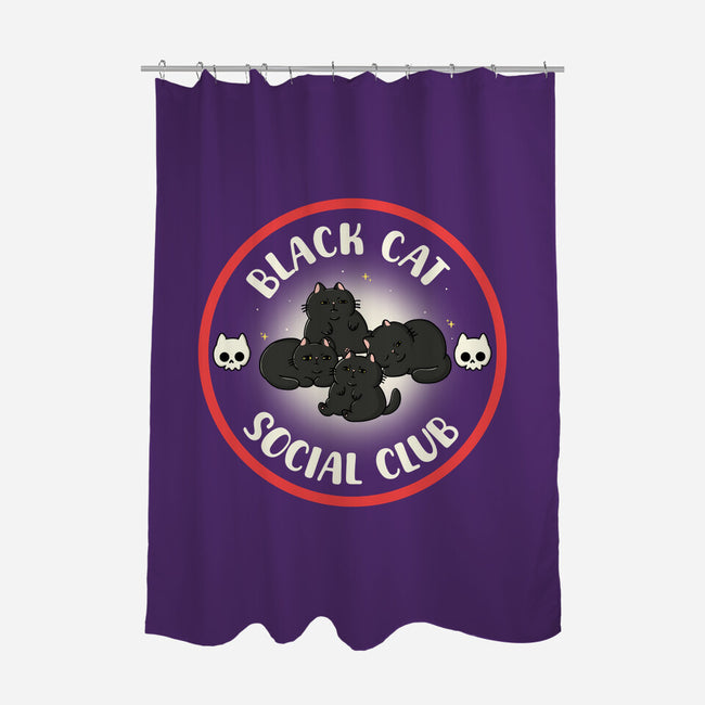 Black Cat Social Club-None-Polyester-Shower Curtain-Freecheese
