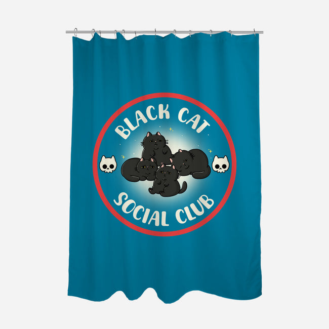 Black Cat Social Club-None-Polyester-Shower Curtain-Freecheese
