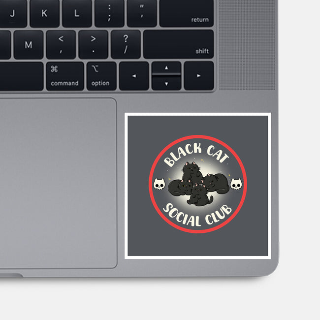 Black Cat Social Club-None-Glossy-Sticker-Freecheese