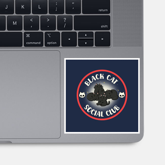 Black Cat Social Club-None-Glossy-Sticker-Freecheese