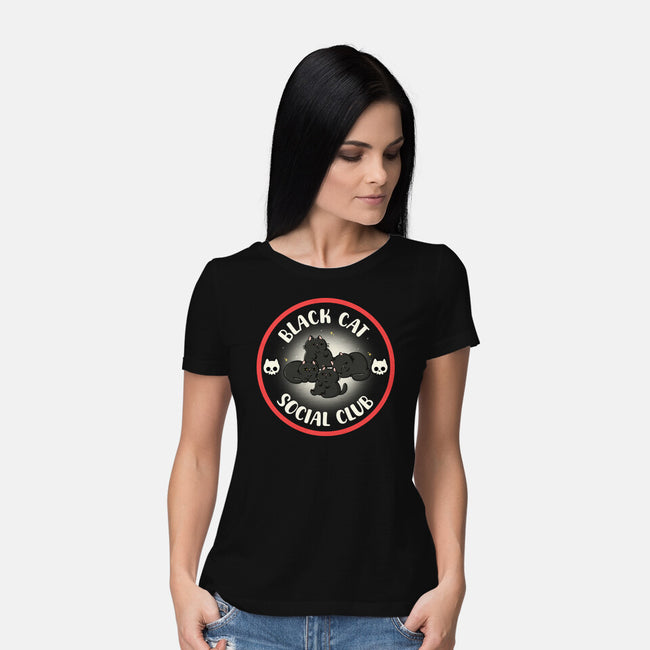 Black Cat Social Club-Womens-Basic-Tee-Freecheese