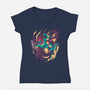 Escape Route-Womens-V-Neck-Tee-Estudio Horta