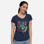 Escape Route-Womens-V-Neck-Tee-Estudio Horta