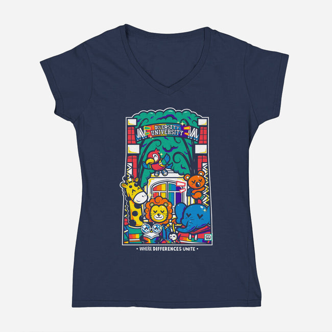 Diversity University-Womens-V-Neck-Tee-krisren28