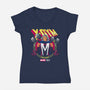 X-Gym Fitness-Womens-V-Neck-Tee-teesgeex