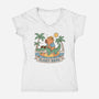 Float Bros-Womens-V-Neck-Tee-GODZILLARGE