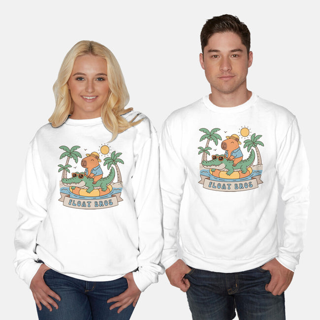 Float Bros-Unisex-Crew Neck-Sweatshirt-GODZILLARGE