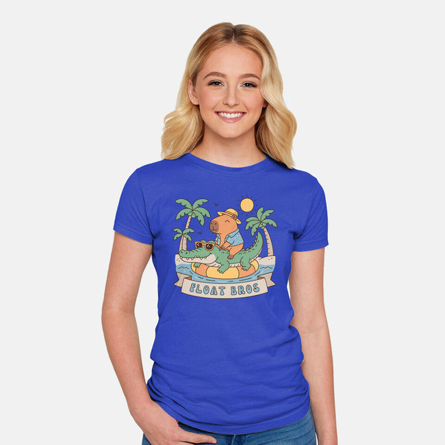 Float Bros-Womens-Fitted-Tee-GODZILLARGE