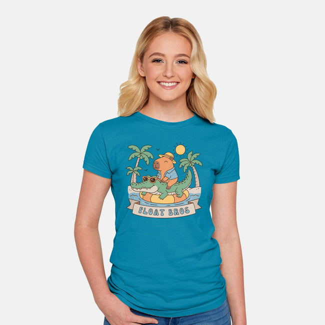 Float Bros-Womens-Fitted-Tee-GODZILLARGE