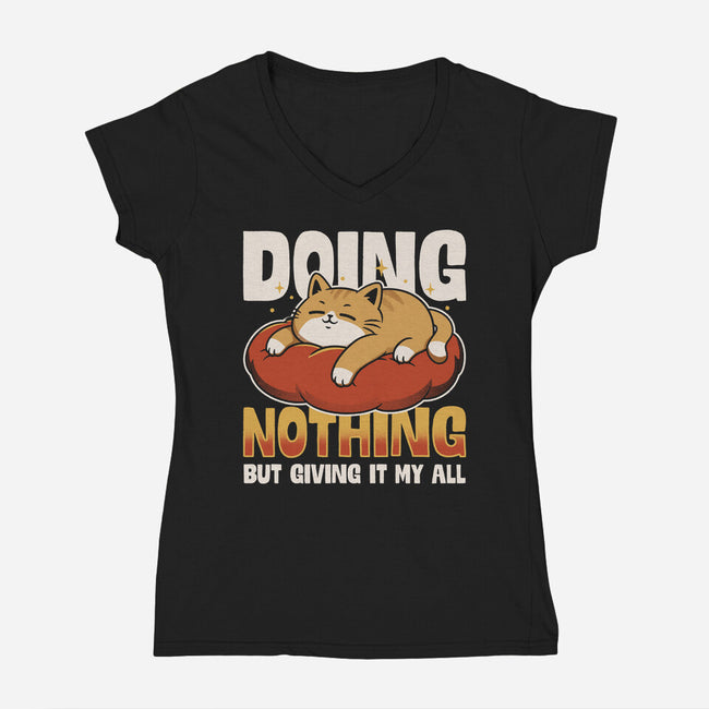 Giving It My All-Womens-V-Neck-Tee-Popnotic