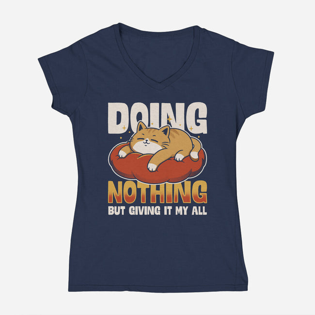 Giving It My All-Womens-V-Neck-Tee-Popnotic
