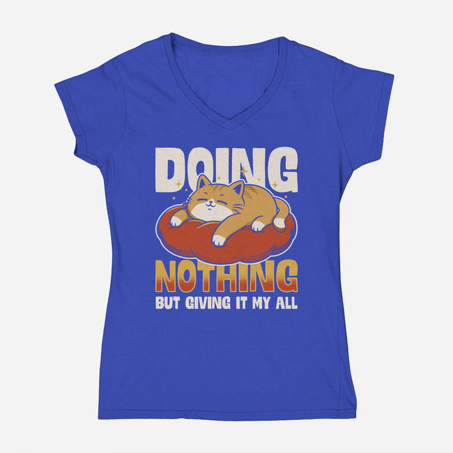 Giving It My All-Womens-V-Neck-Tee-Popnotic