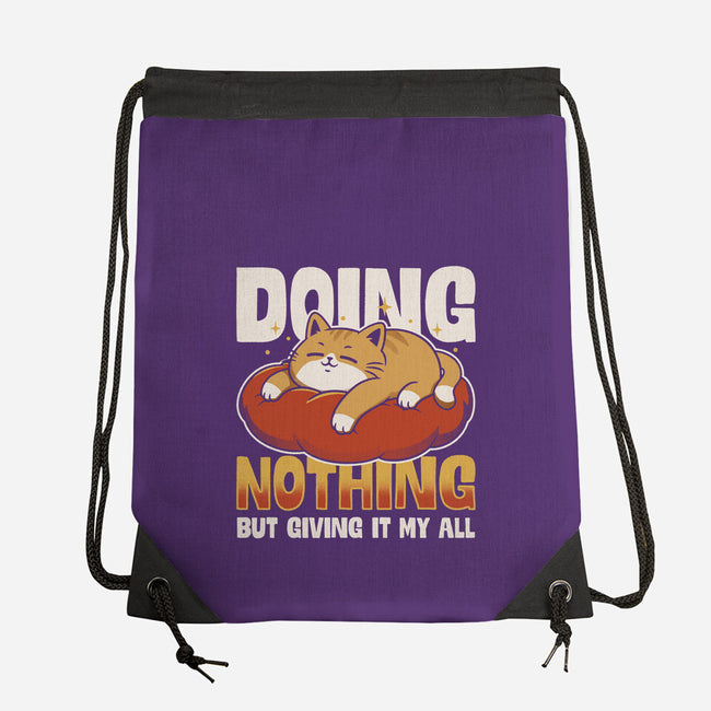 Giving It My All-None-Drawstring-Bag-Popnotic