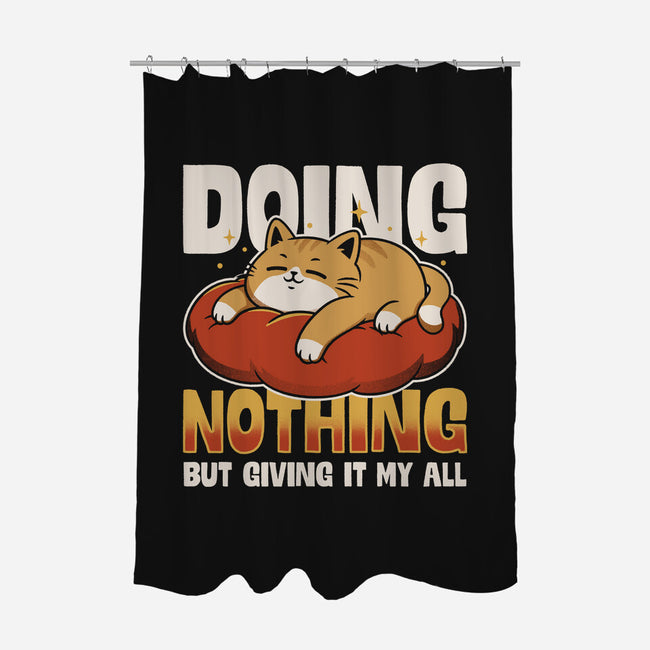Giving It My All-None-Polyester-Shower Curtain-Popnotic