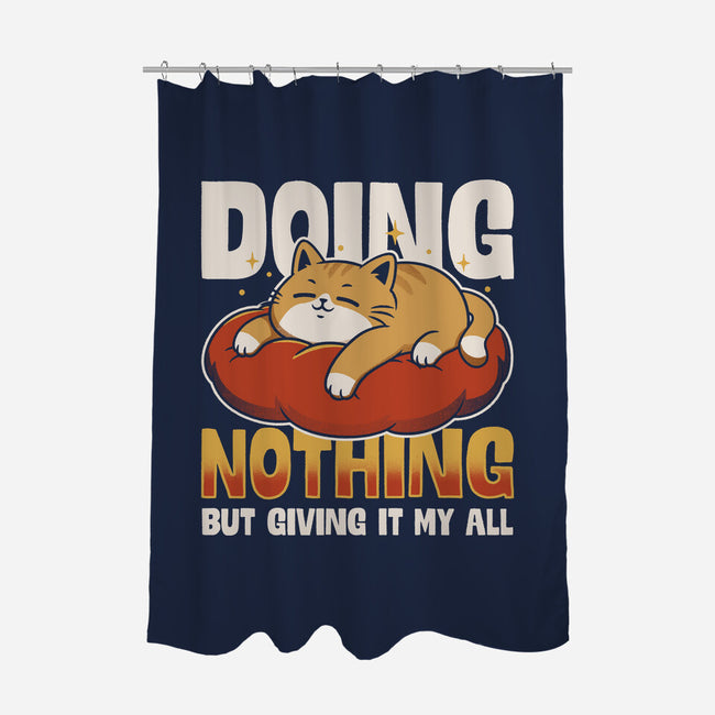 Giving It My All-None-Polyester-Shower Curtain-Popnotic
