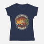My Hobby Is Destruction-Womens-V-Neck-Tee-Popnotic