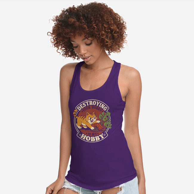 My Hobby Is Destruction-Womens-Racerback-Tank-Popnotic