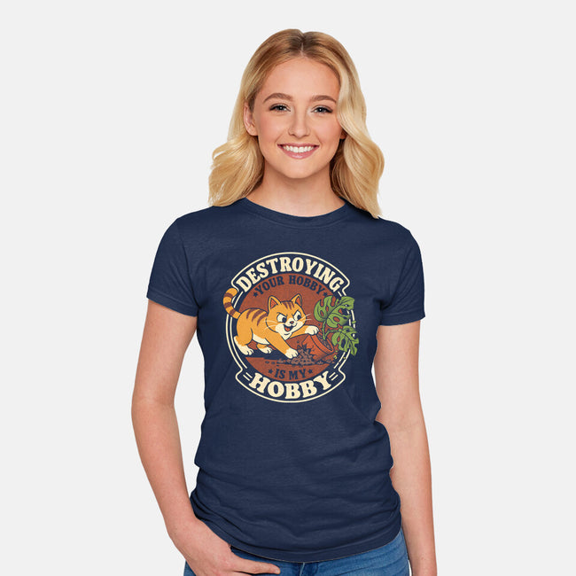 My Hobby Is Destruction-Womens-Fitted-Tee-Popnotic