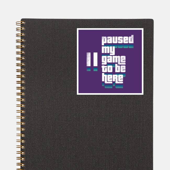 Paused My Game-None-Glossy-Sticker-rocketman_art