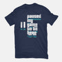 Paused My Game-Womens-Basic-Tee-rocketman_art