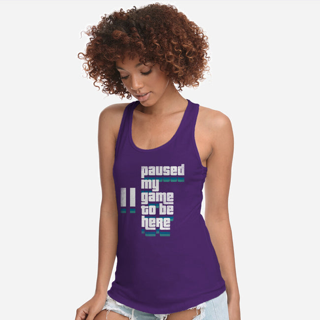 Paused My Game-Womens-Racerback-Tank-rocketman_art